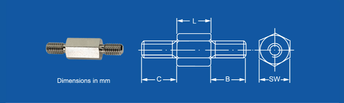 Male - Male Technical Drawing